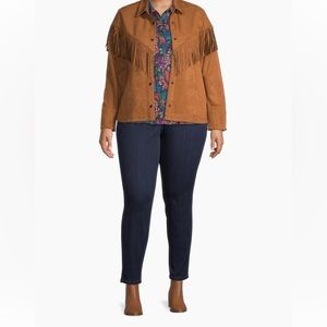 NWT NIC+ZOE, Plus Size
Fringe Faux Suede Jacket size 1X
